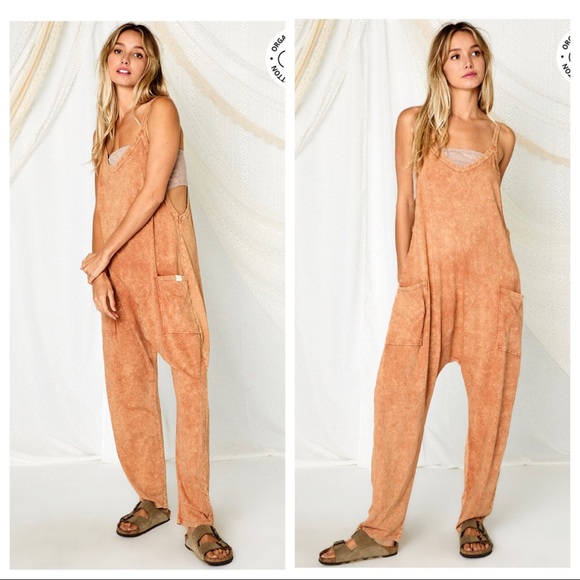 ShopEvelynne Pants - Mineral washed organic cotton Harem Jumpsuit